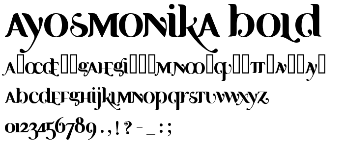 Ayosmonika Bold font